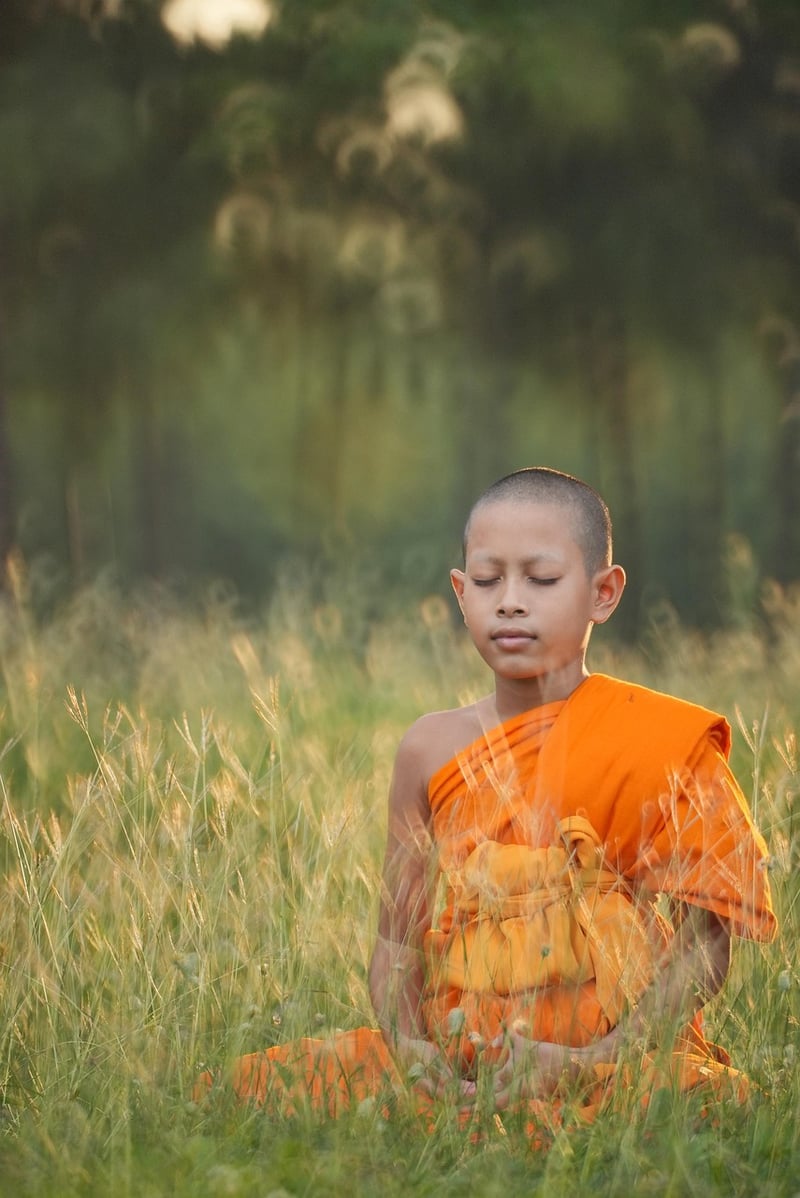 Woman practicing body scan meditation